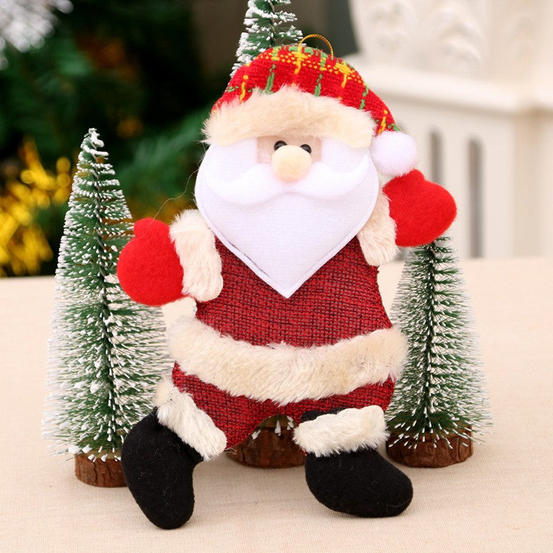 Cross-border new Christmas decoration supplies for the elderly small pendant Christmas tree accessories fabric small ornament gifts