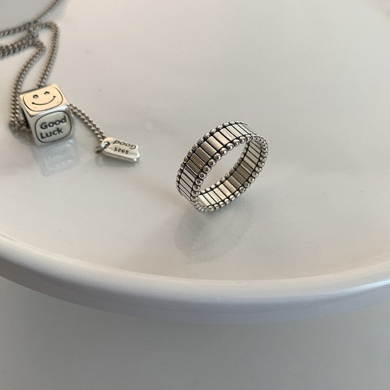 South Korea's new plain ring women's niche ins high-end sense opening adjustable ring wholesale foreign trade cross-border ring