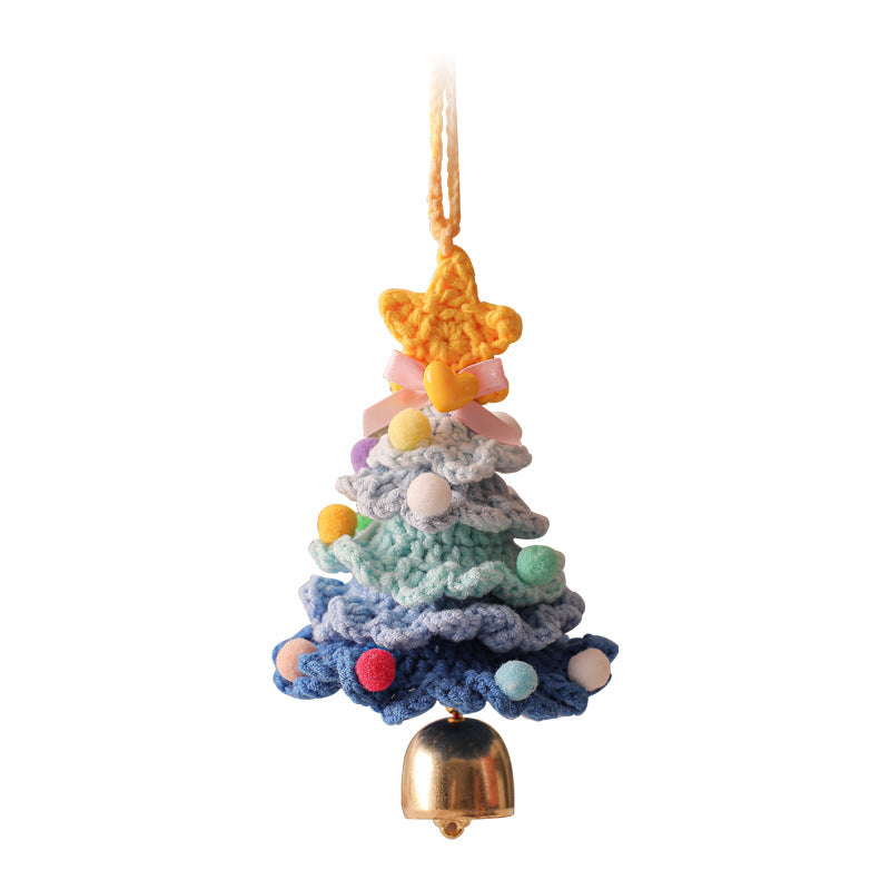 Cross-border plush Christmas pendant, woolen crochet Christmas tree ornament, Christmas decoration car pendant