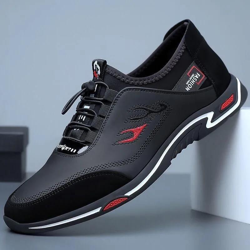 Men's Athleisure ShoesAutumn Breathable Lightweight Pumps Outdoor Sneakers British Low-Top Slip-On Men's Shoes