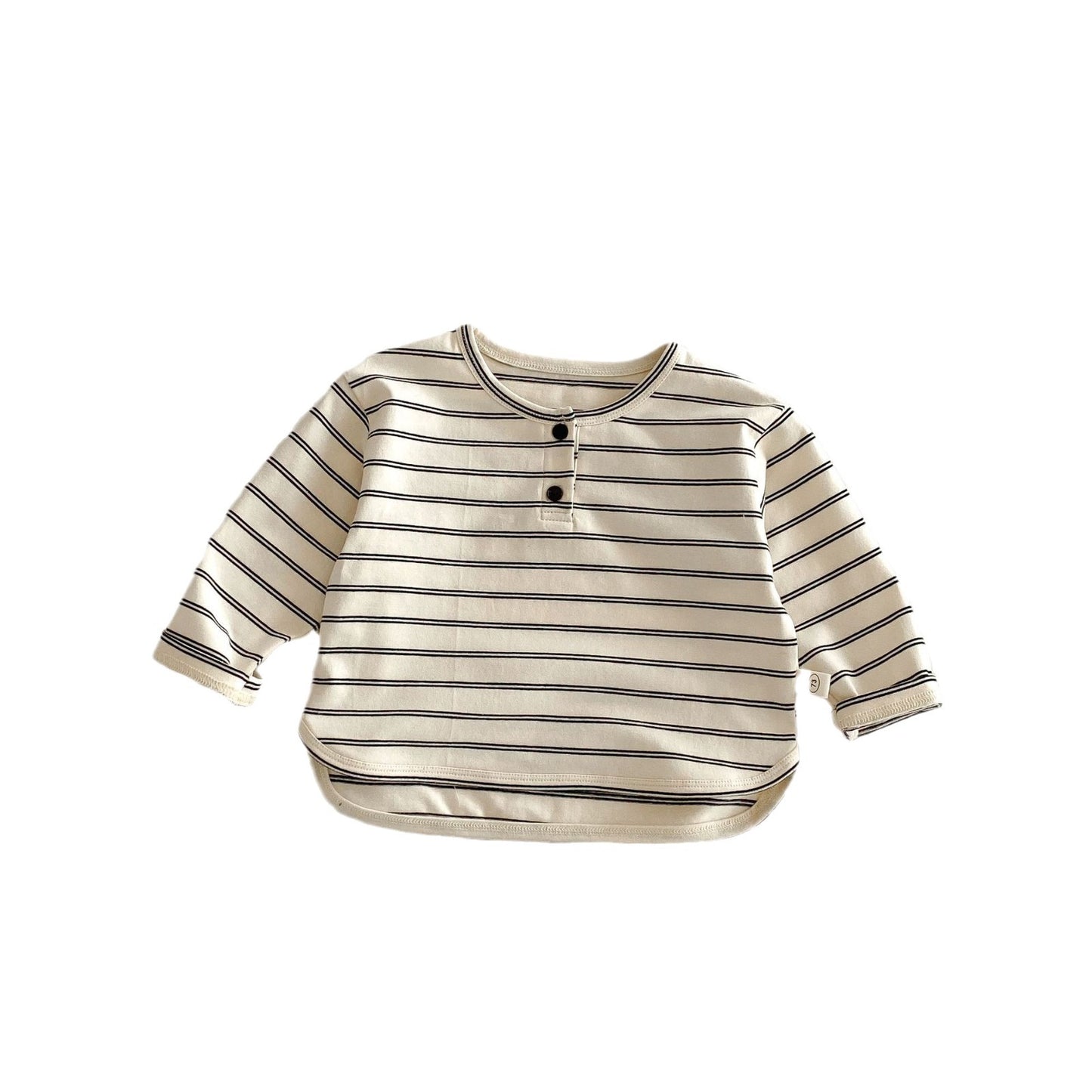 Children's striped T-shirt 2025 new spring boy's foreign style base shirt baby long sleeve inner with spring jacket tide