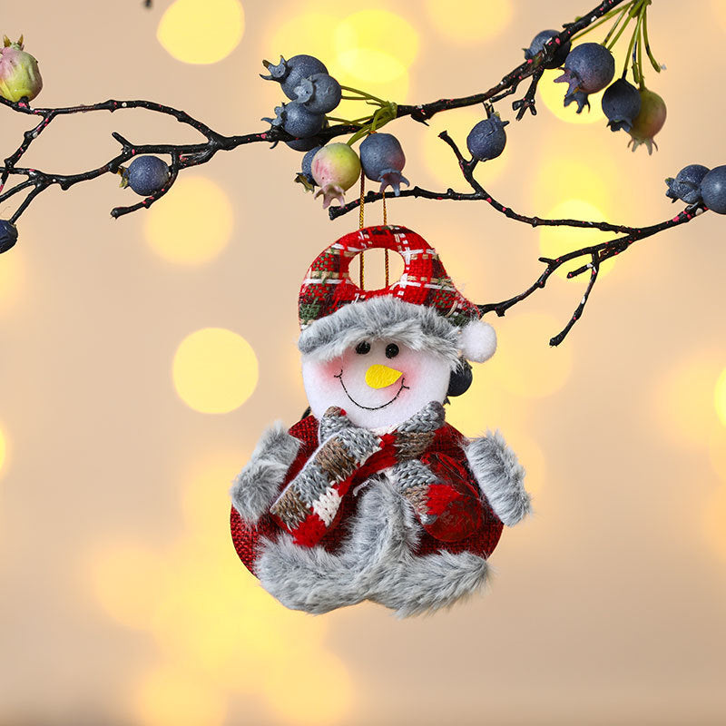 Cross-border new Christmas decoration supplies for the elderly small pendant Christmas tree accessories fabric small ornament gifts