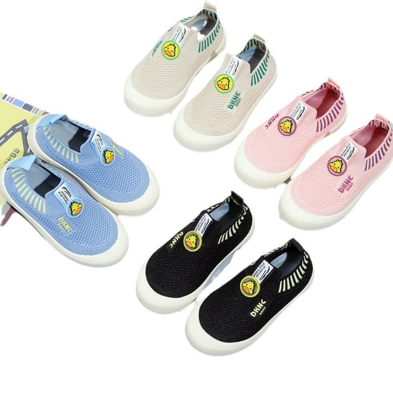 2025 Children's Shoes Spring New Breathable Flying Mesh Shoes for Boys and Girls Non-slip Soft Sole Casual Shoes Sneakers