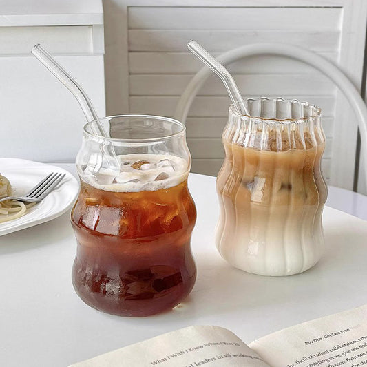 Fat Dudu milk tea cloud cup ins style high value with lid home girls glass coffee straw cup set
