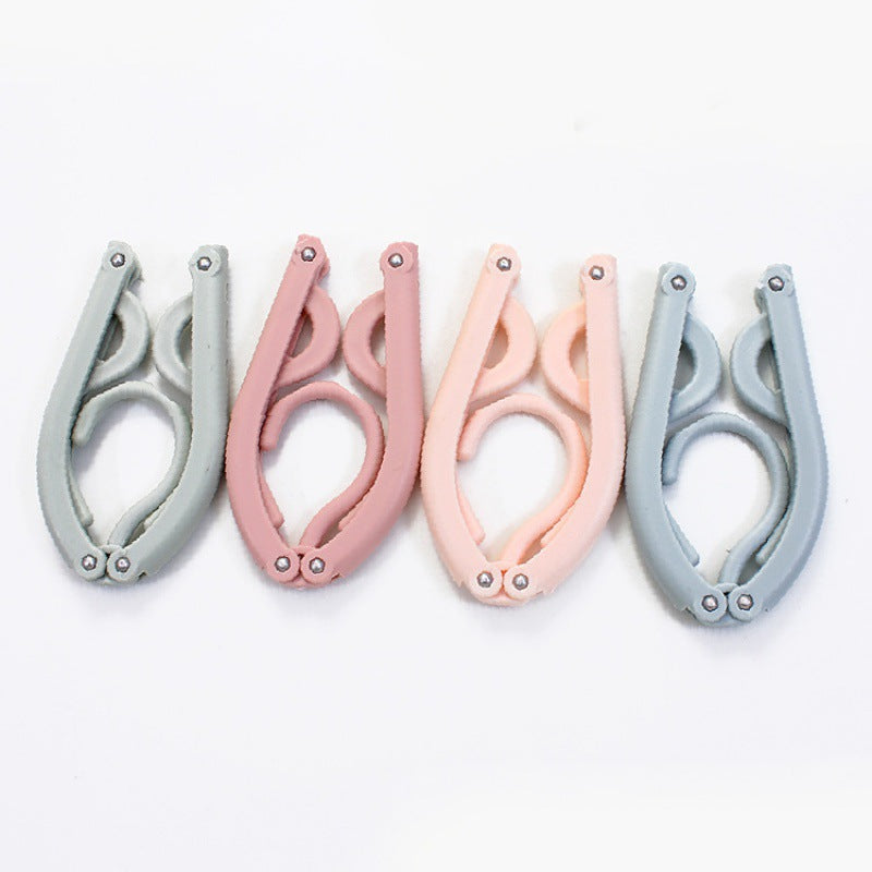 Plastic folding hanger Travel portable plastic multifunctional hanger clothes hanger Magic clothes hanging shoe rack