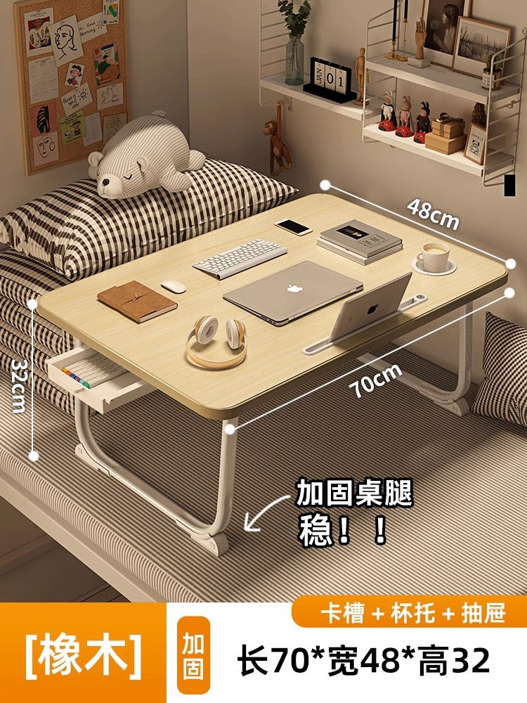 Foldable bed, desk, computer desk, dormitory artifact, student study desk, sitting floor, small table, new small table