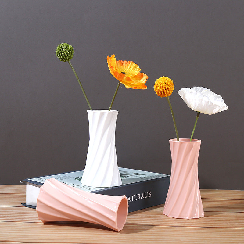 ins style plastic small vase creative home small vase decoration water sample flower arrangement dried flower arranger ornament ornament wholesale