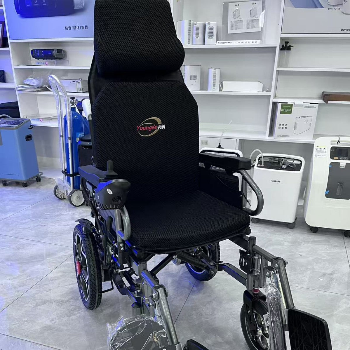 Aizhikang full reclining electric wheelchair foldable lightweight elderly disabled automatic intelligent four-wheeled scooter