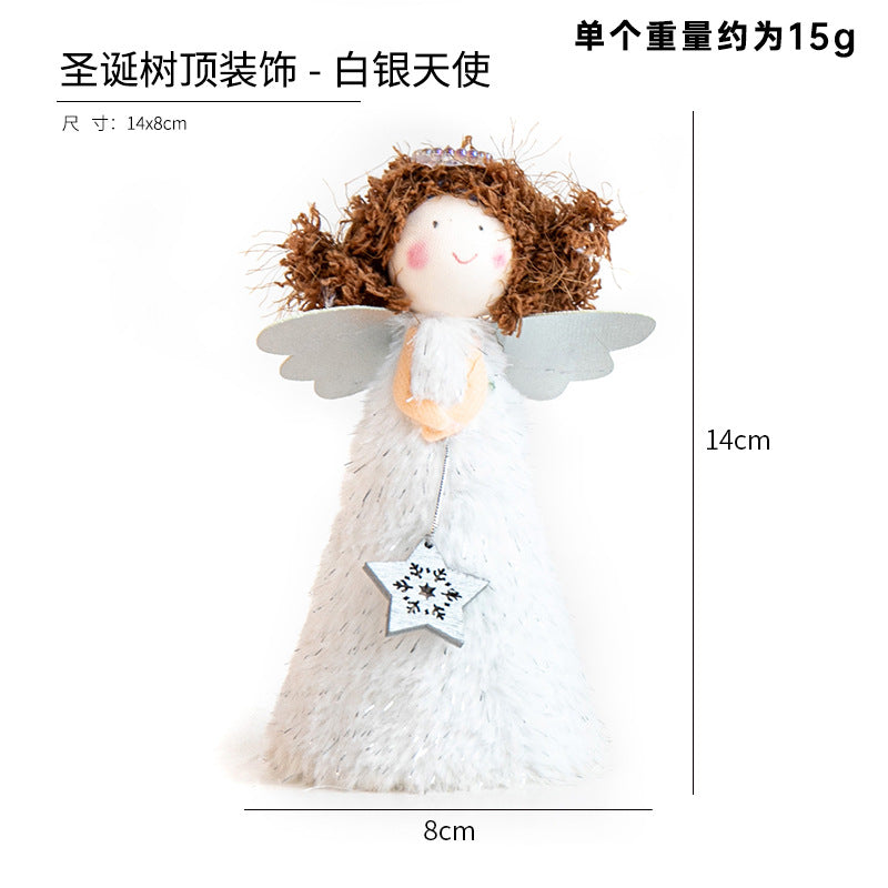 Christmas Christmas Decoration Christmas Tree Decoration Christmas Tree Top Decoration Accessories Pendant Santa Angel Wholesale