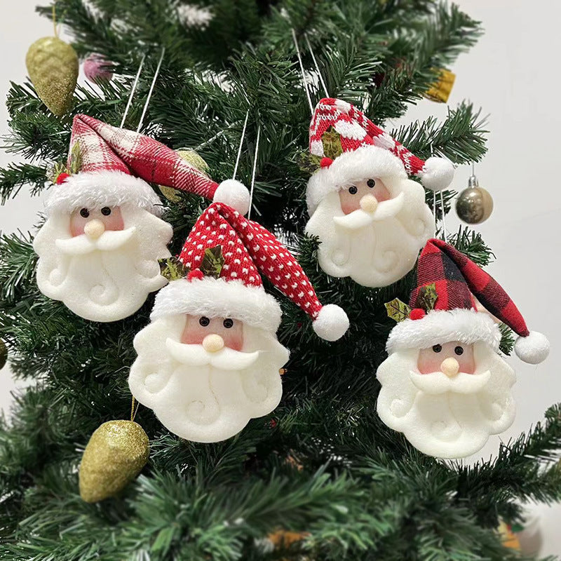 Cross-border Christmas decoration fabric knitted doll old man pendant pendant Christmas tree decoration pendant scene layout