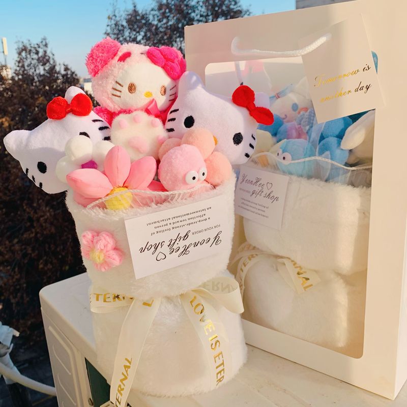 Christmas gifts kulomi dolls cartoon bouquet dolls forever peanut birthday gifts for girls friends and girlfriends