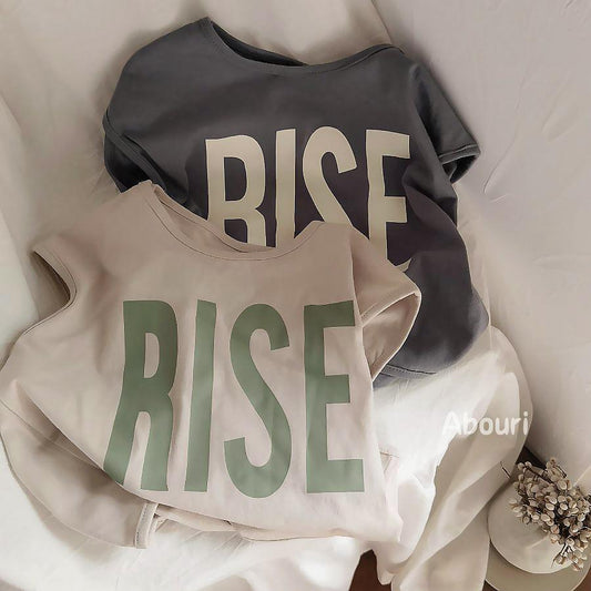 Super Korean Boys and Girls Printed Raglan Sleeve T-Shirt Baby Sleeveless Vest 2024 Summer Dress