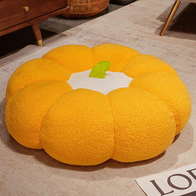 Pumpkin Futon Cushion Cute Creative Round Bedroom Floor Cushion Thickened Fruit Home Bay Window Cushion