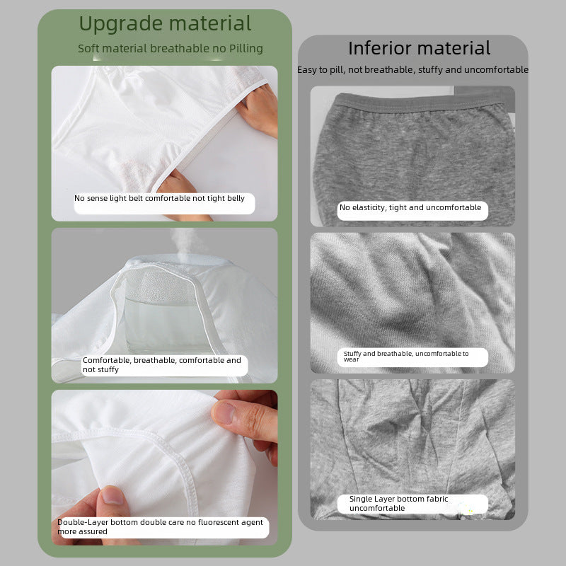 Disposable men's boxer briefs, pure cotton, enlargement, travel, sterile, hotel trip, portable shorts, individually packed