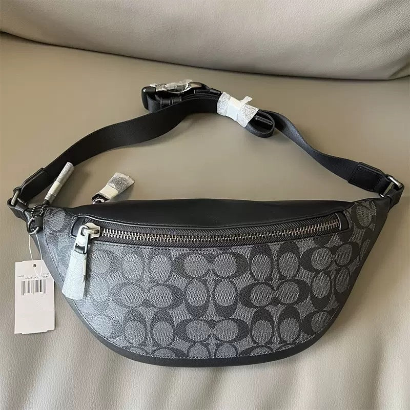Koc family cross-border classic men's C pattern print sports chest bag fashion trend waist bag commuter casual crossbody men's bag