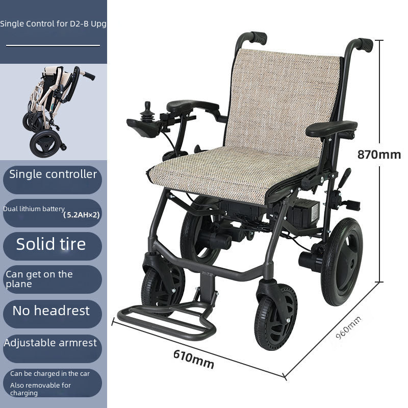 Foreign trade export: electric wheelchair for the elderly, aluminum alloy folding, lightweight, lightweight, disability scooter, can be on the plane lithium