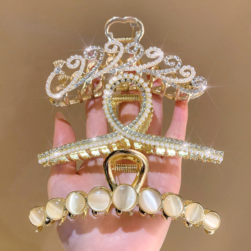 Hair accessories metal hair clip back head grab clip Korean shark large bath hair catch elegant temperament hairpin headwear female