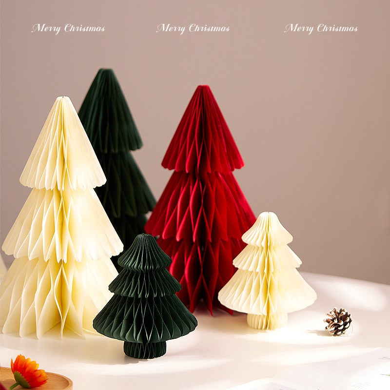 Christmas 2025 Decorations Mini Wooden Christmas Tree Tabletop Ornaments Pendant Scene Arrangement Kids Small Gifts