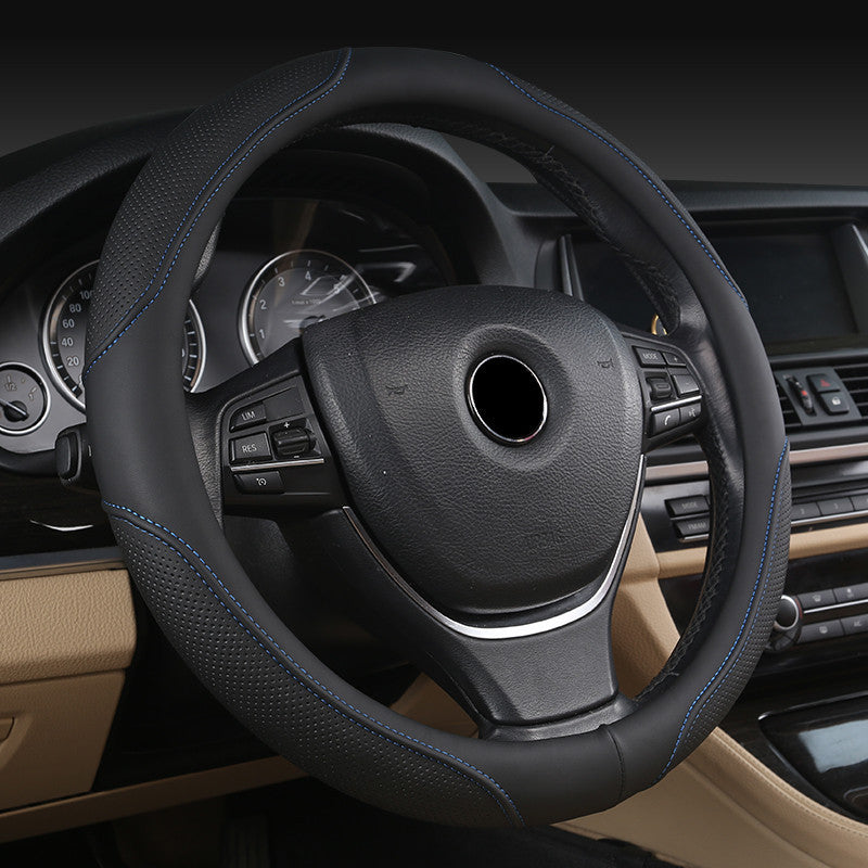 Car steering wheel covers, four-season general car interiors, car handlebar covers, decorative supplies, cross-border leather new protective covers