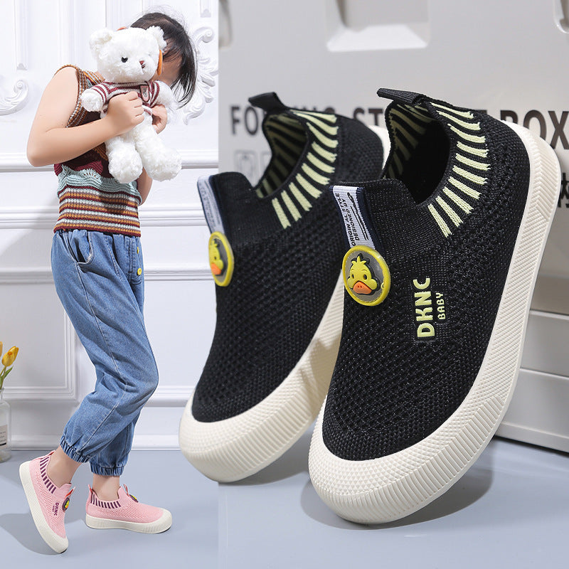 2025 Children's Shoes Spring New Breathable Flying Mesh Shoes for Boys and Girls Non-slip Soft Sole Casual Shoes Sneakers