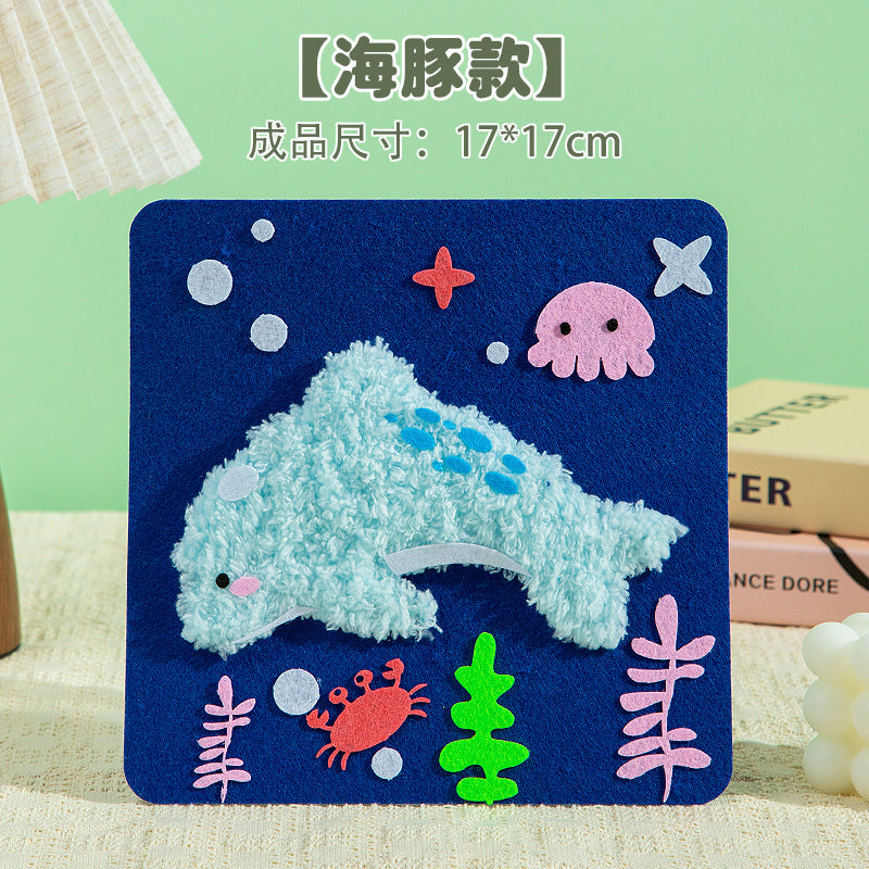 Christmas gifts non woven fabric sewing music threading painting children handmade DIY materials Christmas tree decoration small gifts