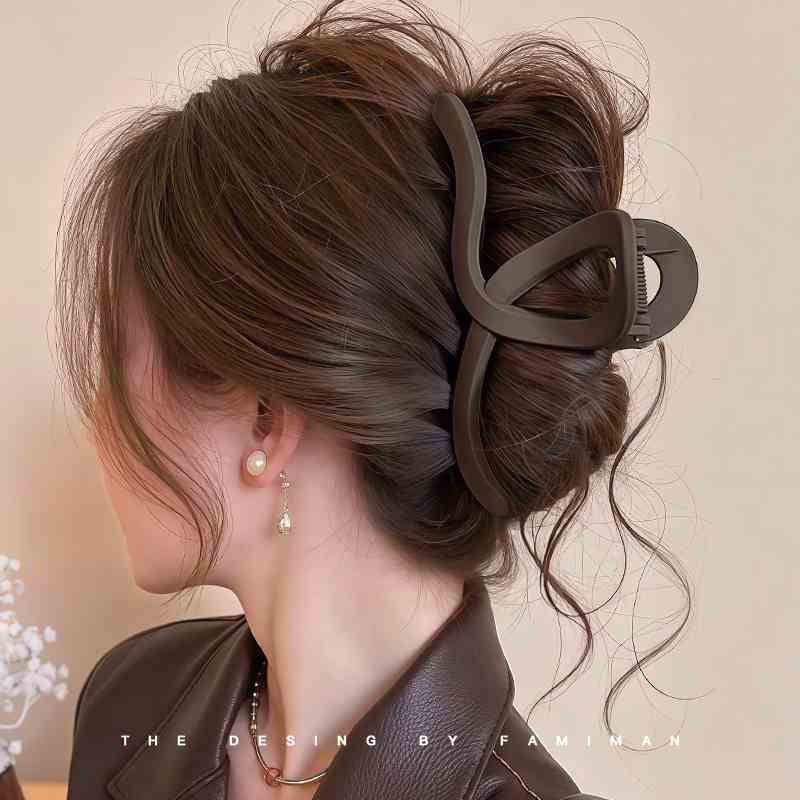 Hairpin women's back of the head 2025 new grab clip large shark clip high-end sensory hair grip hair clip headwear hairpin