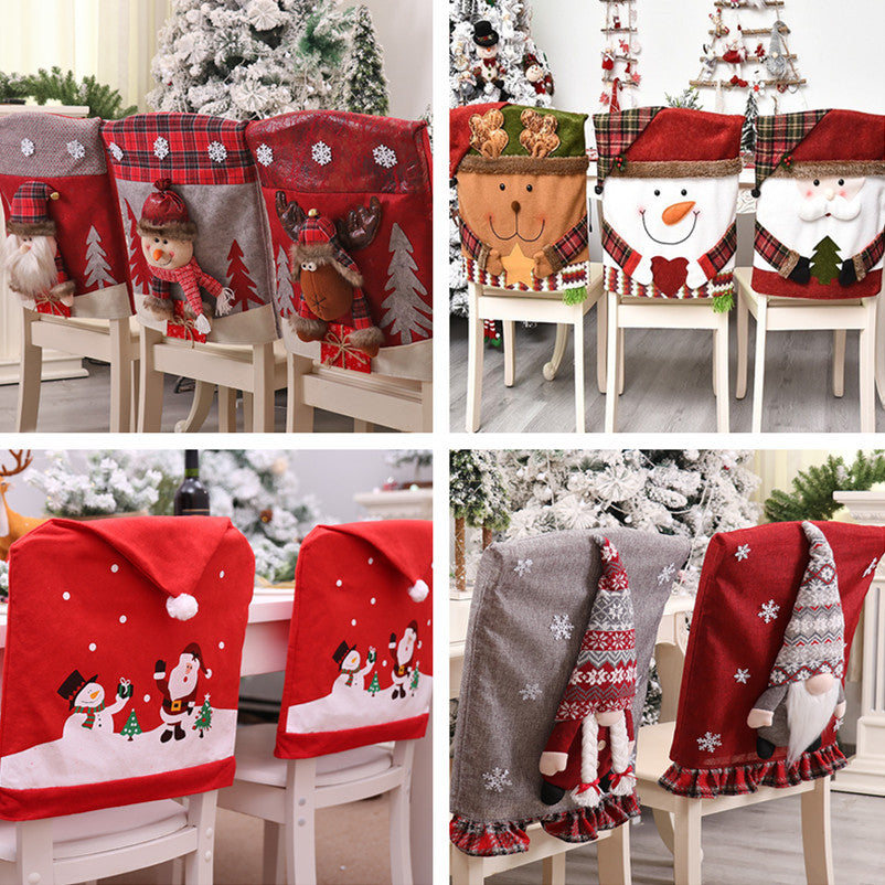 Christmas Decorations, Chair Sets, Wedding Banquets, Hotel Chairs, Covers, Dining Chairs, Santa Claus, Snowman Chairs, Sets