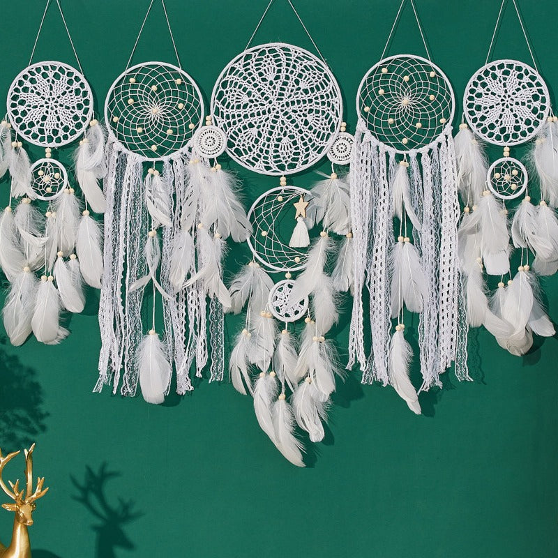 Cross-border dreamcatcher five-piece set European style factory direct sales home wall decoration dreamcatcher wall decoration pendant