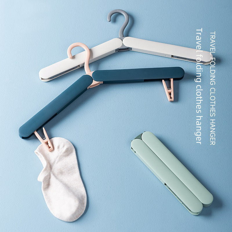 Folding hanger travel portable multi-functional clothes hanger home student dormitory storage artifact travel clothes hanger