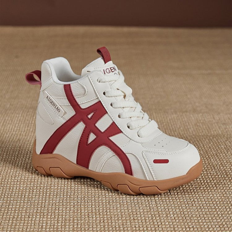 Forrest Gump women's anti-slip and wear-resistant 2025 autumn new lightweight soft-soled German training shoes 10cm invisible inner height increase women's shoes