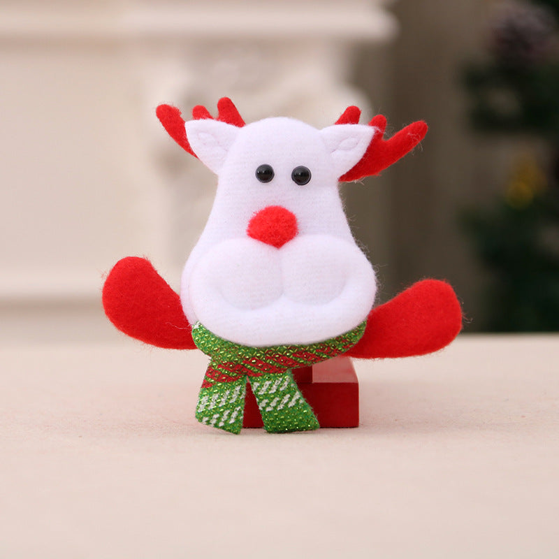 christmas decoration supplies luminous brooch badge old man snowman bear christmas gifts wholesale