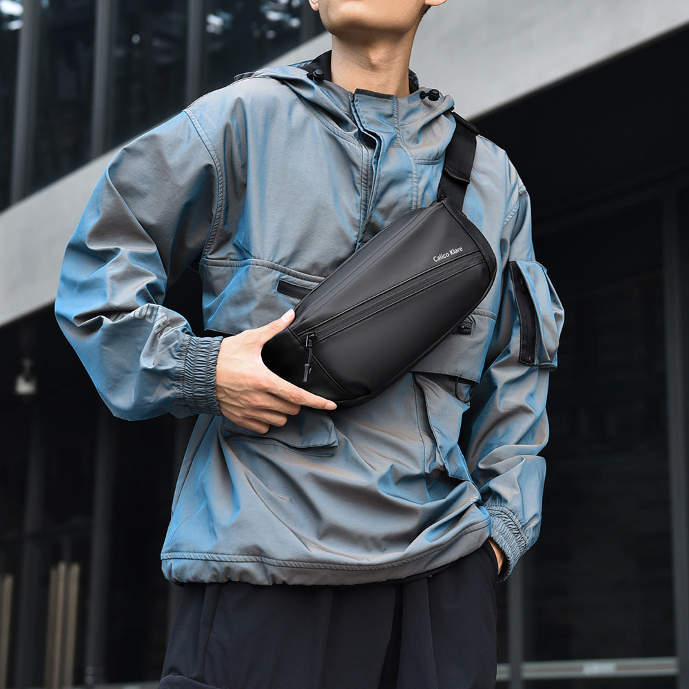 Chest bag, men's crossbody bag, outdoor cycling, casual commuter waist bag, men's shoulder bag, functional fashion brand small shoulder bag