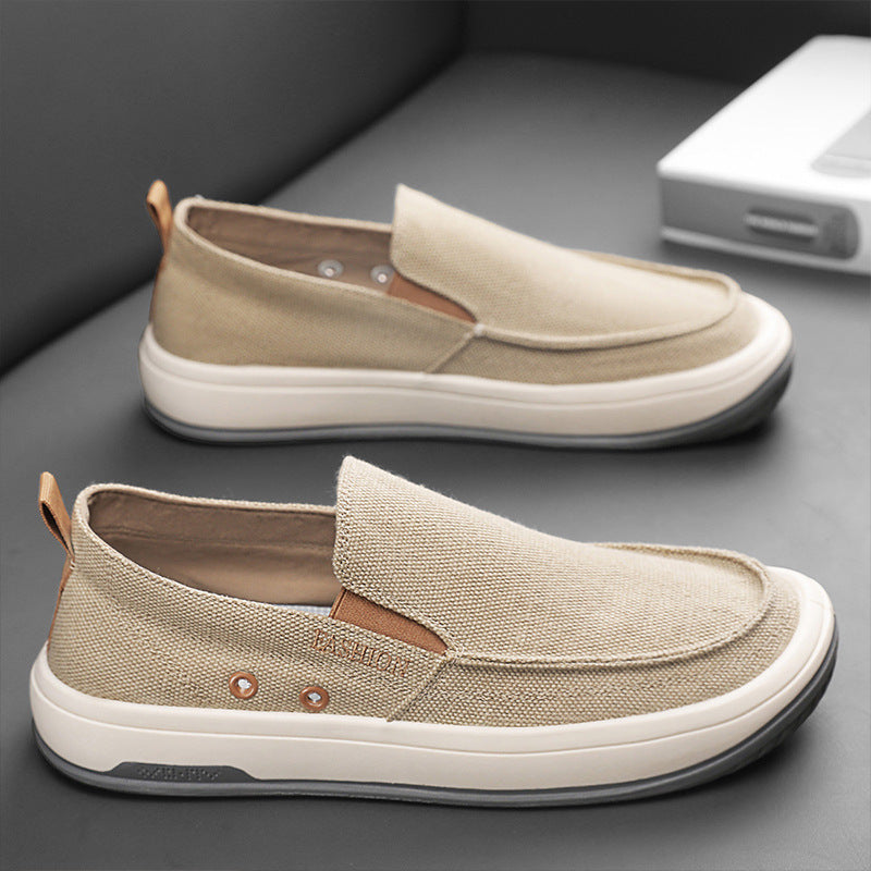 Spring/Summer 2025 New Casual Men's Shoes Trendy Versatile Sailing Shoes Breathable and Wearable Lightweight Espadrille Shoes
