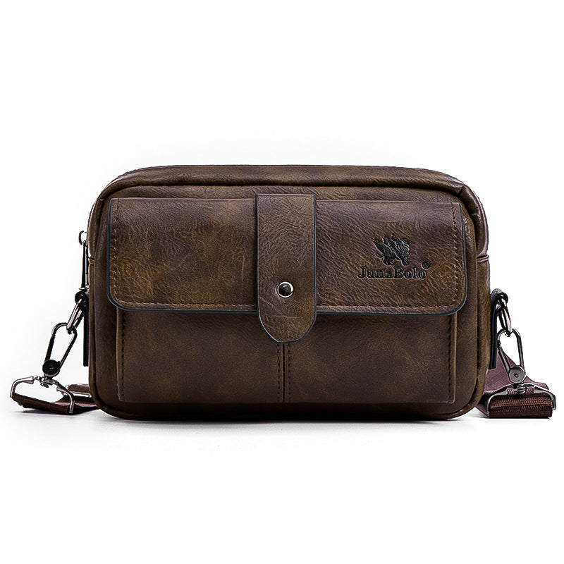 Men's clutch bag, clamp men's bag, business grip bag, large capacity casual crossbody bag, street trend shoulder bag