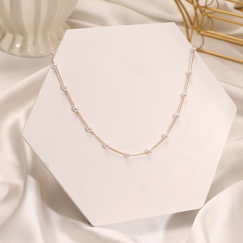 European and American fashion cross-border jewelry new pearl necklace fashion clavicle chain choker necklace neck jewelry women