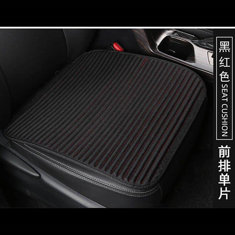 Buckwheat husk car cushion monolithic all-season universal backless linen three-piece anti-slip and tie-free health seat cushion