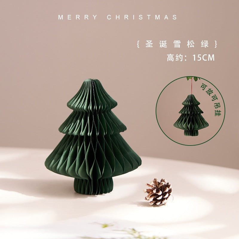 Christmas 2025 Decorations Mini Wooden Christmas Tree Tabletop Ornaments Pendant Scene Arrangement Kids Small Gifts