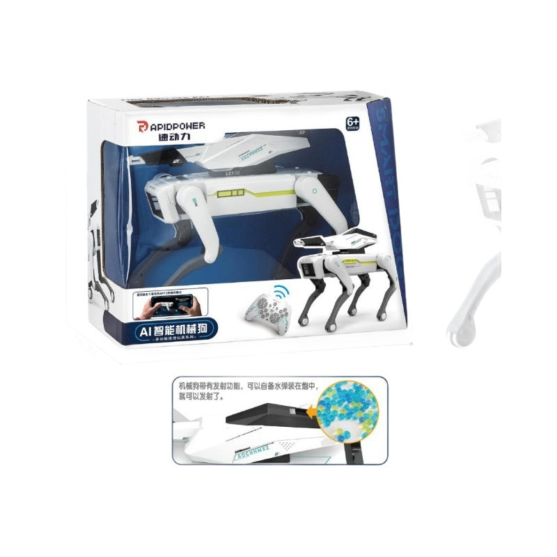 Popular simulation intelligent robot dog voice dialogue, high-tech artificial mobile phone, remote programming, electric toys for children