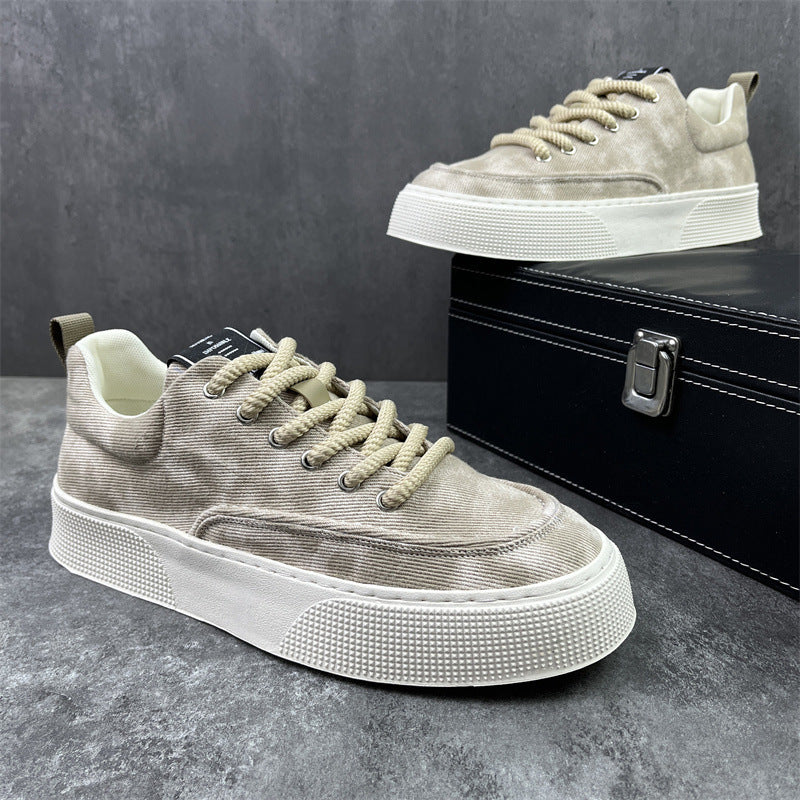 Men's shoes spring 2025 new casual breathable soft-soled canvas shoes men's trend comfortable fashion lightweight shoes wholesale