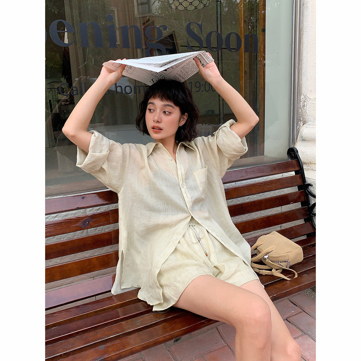 NEIHE Nehe 2025 Casual Ramie Light and Breathable Long Sleeve Sunscreen Women's Shirt Women's Summer 250592