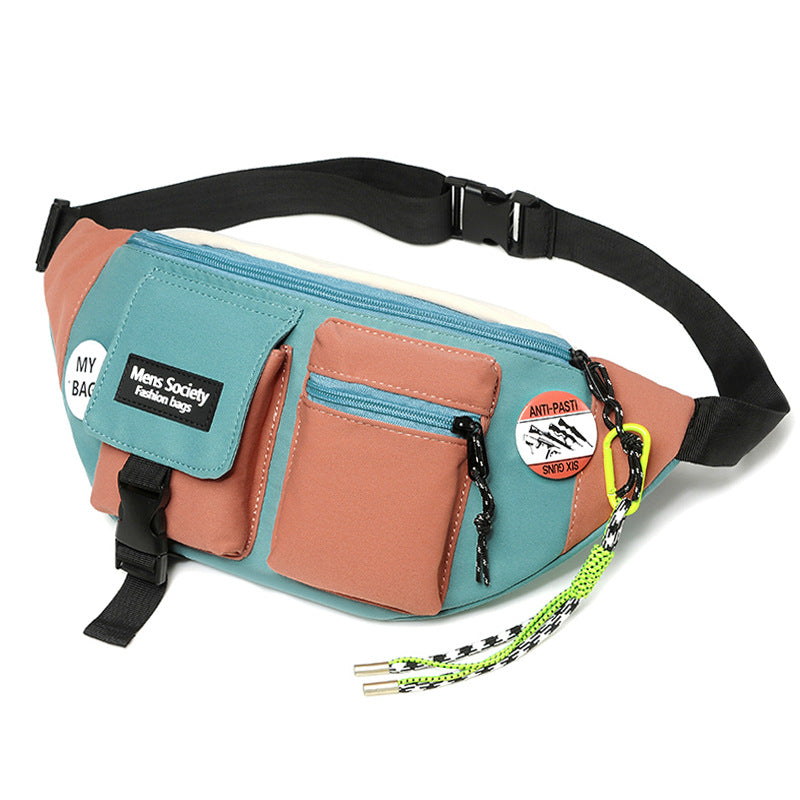 Men's bag casual mobile phone bag crossbody weight reduction sports chest bag canvas chest bag boys light sports