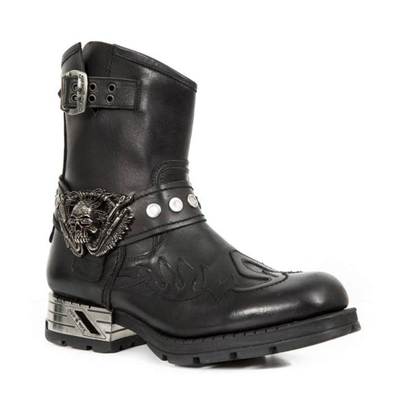 Miller, Amazon, independent station, cross-border foreign trade, new European and American retro men's booties, biker punk shoes