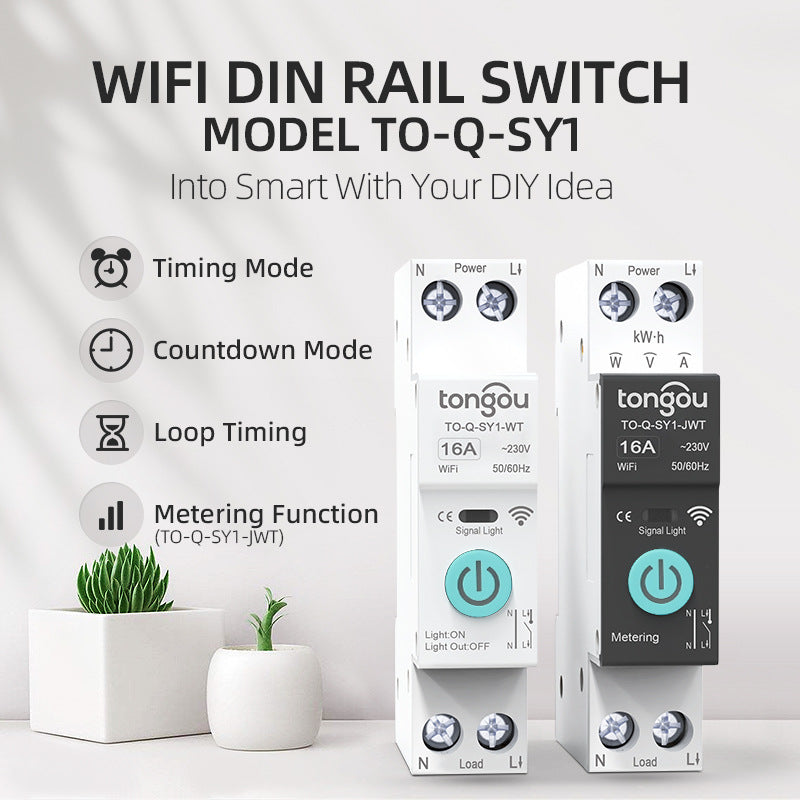 Tuya Tuya Smart Switch WiFi Circuit Breaker Remote Wireless Remote Control Mobile Phone Control Smart Home Cross Border