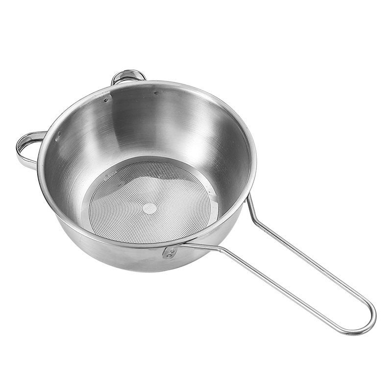 Stainless steel colander soy milk filter juice sesame sieve household kitchen scoop superfine traditional Chinese medicine flour sieve
