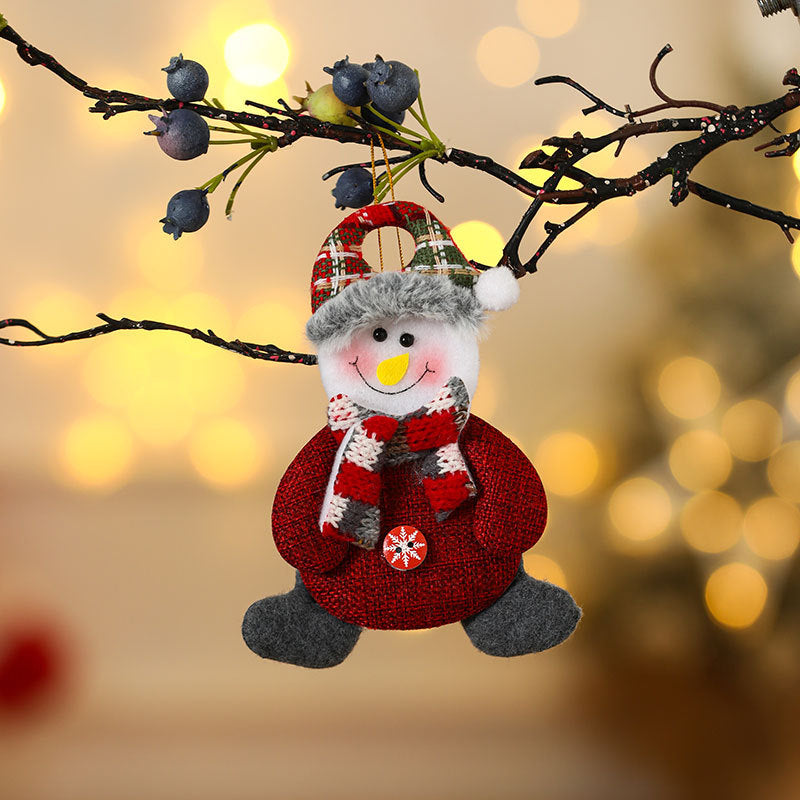 Cross-border new Christmas decoration supplies for the elderly small pendant Christmas tree accessories fabric small ornament gifts