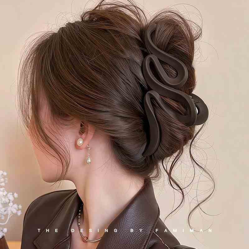 Hairpin women's back of the head 2025 new grab clip large shark clip high-end sensory hair grip hair clip headwear hairpin