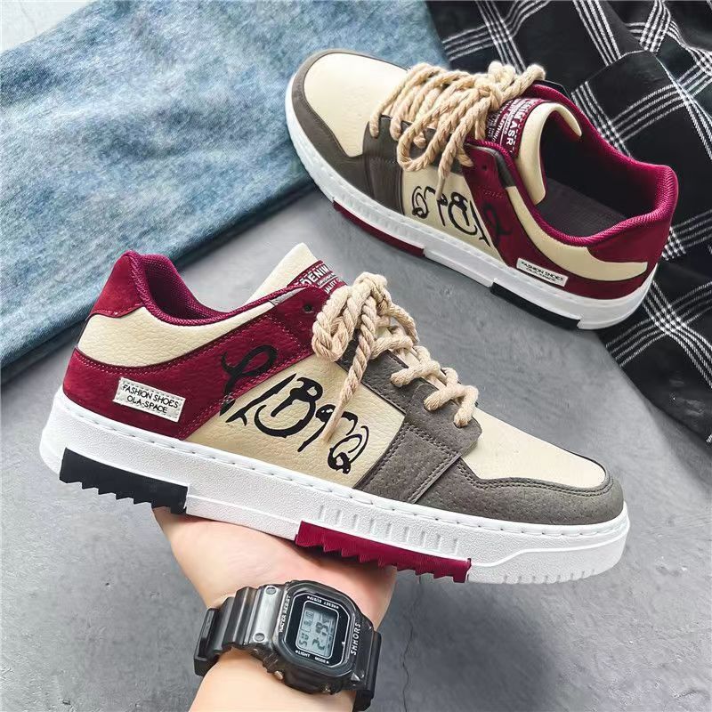 2024 New Spring Men's Canvas Shoes Korean Trendy SneakersVersatile Student Shoes Men's Ins Casual Trendy Shoes