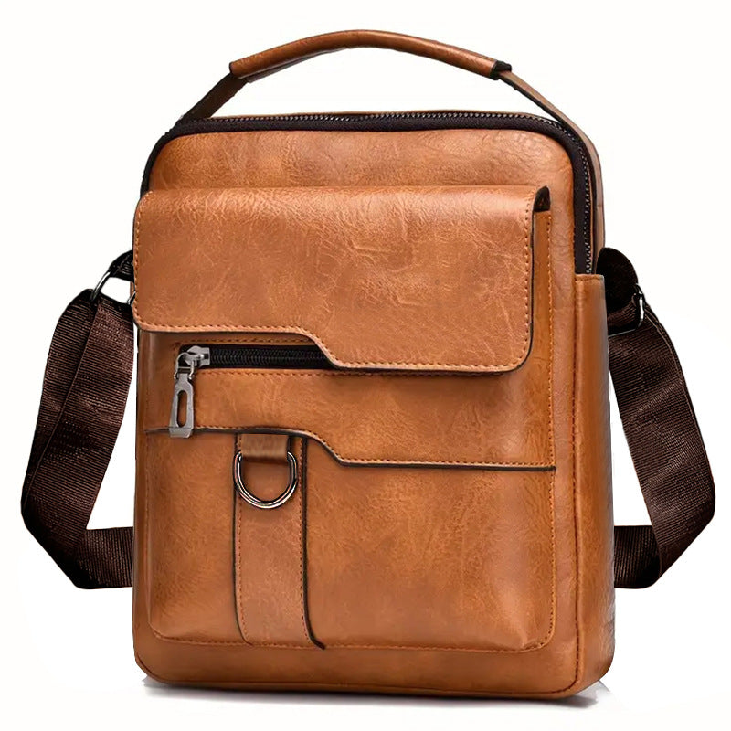 Shoulder bag men's high-end large-capacity men's bag business briefcase crossbody bag men's trendy backpack handbag