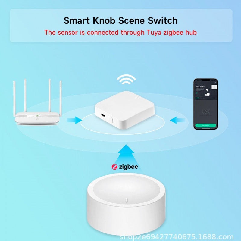 Tuya Zigbee Smart Home Scene Switch App Timing Knob Dimming Random Paste Scene Smart Switch