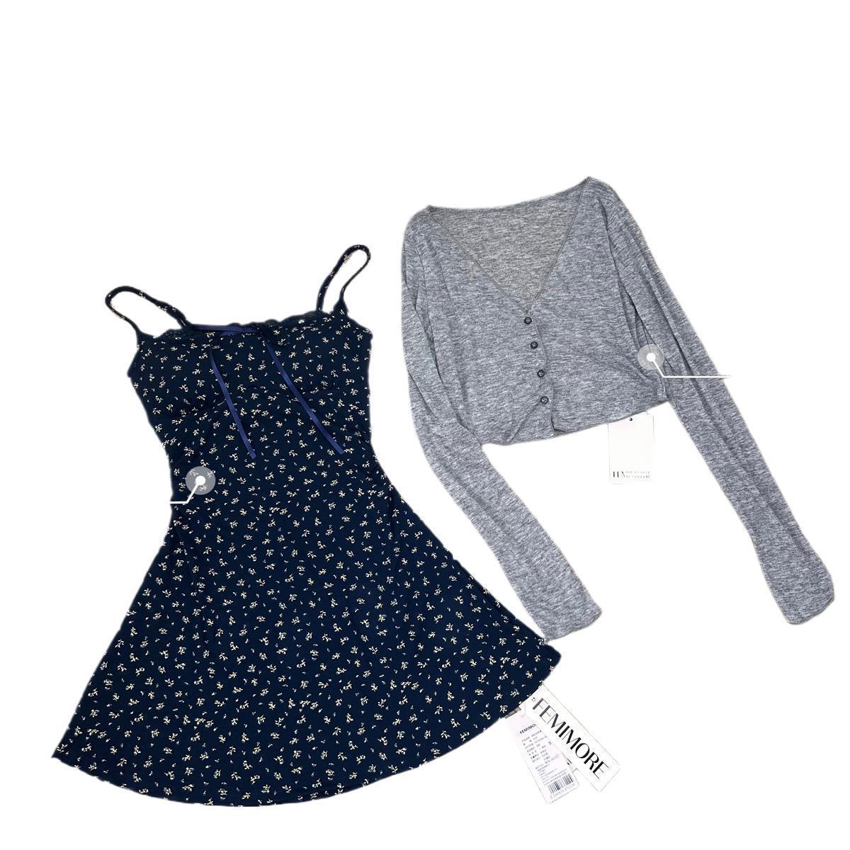 Beihai Garden Floral Dress Women's Summer Sundress Versatile Sweet Babes Design Sense French Small Man Skirt